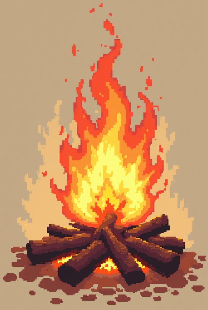 make a simple png pixel fire animation storyboard