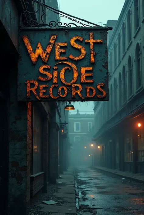 fai un scritta horror con scritto west side records