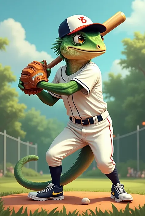 Iguana baseball player