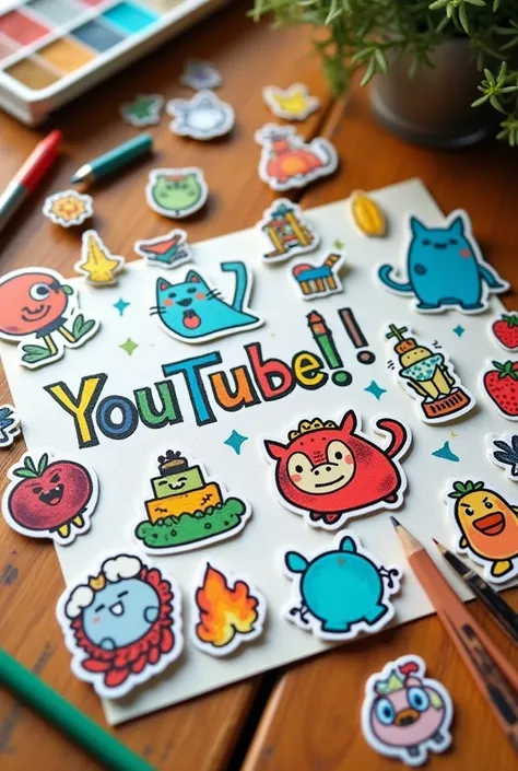 so many chte stickers kn table and Diy sticker writing for youtube thumbnail