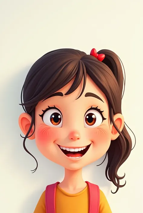 I need a girl cartoon smile And under MQT  at top learn English with movie 