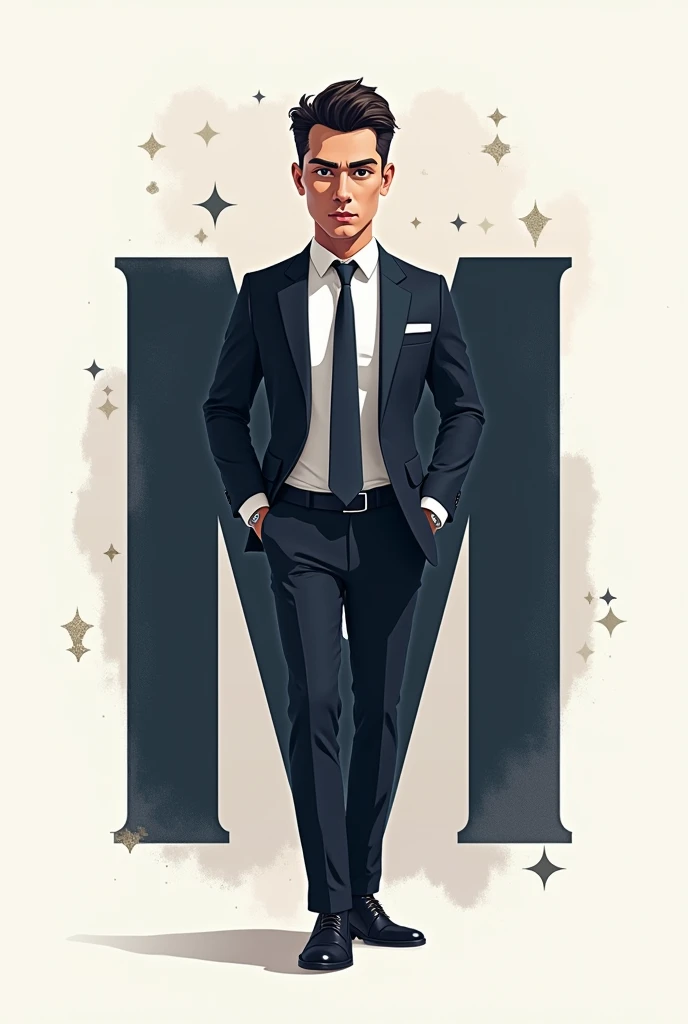 Create a businessman-themed MIKE logo 