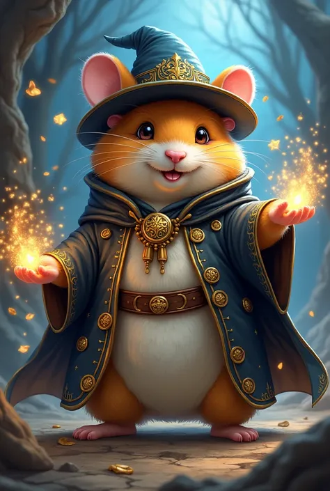 Hamster mage,  masterpiece,  Best Quality, Super Detail,fat