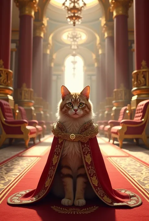 Image of an ambassador cat in a palace