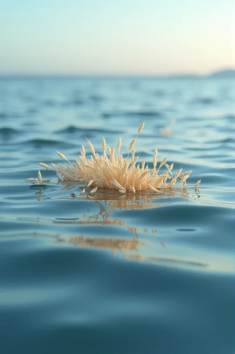  Grain Floating on Waves
The grain floats on a set of horizontal waves, representing both sound and motion .
 Use soft gradients or metallic colors to give a three-dimensional effect .