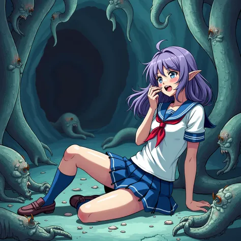 The Complete Defeat of the Magical Pretty Girl Heroine 。
Inside the Tentacle Cave 、 The sailor heroine fought against an army of ugly giant tentacle monsters, but 、 the attack didnt work at all and she lost 。
 sailor costume get tattered and frightened 。
T...