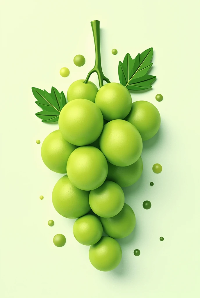 Generate a green grape card that means 12 wishes and that has the year 2025 