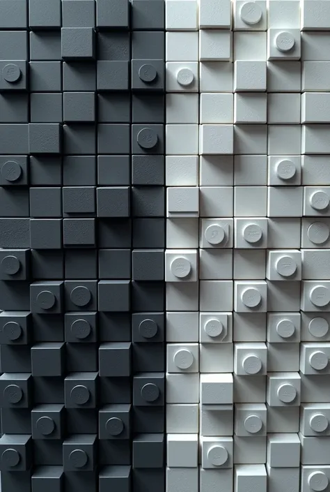  Create a pattern with 300 dark gray 4x1 bricks,  300 light gray bricks 4x1 , 500 2x1 ,  500 light gray bricks 2x1 , 500 2x1  decorati,  500 light gray bricks 2x1  decorati, To create a LEGO wall