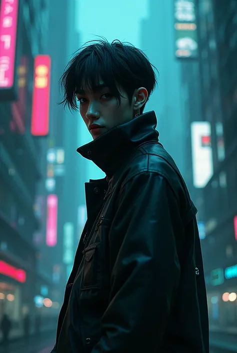 Min Yoongi in cyberpunk concept 