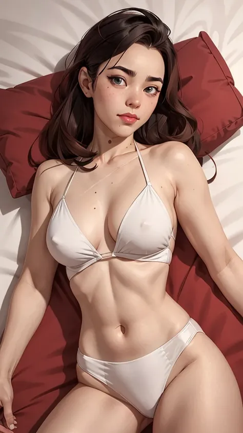  A close up of a woman in a white bikini lying on a bed , extremely detailed germ of art, germ of art and rossdraws, style germ of art, in the style germ of art, IG Model | germ of art, germ of art and ilya kuvshinov, ! dream germ of art,  In the style of ...