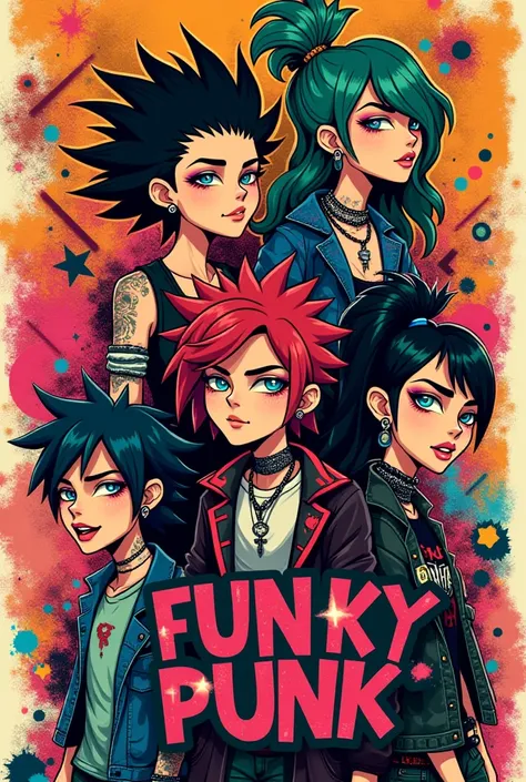 A poster with the design of funky punks