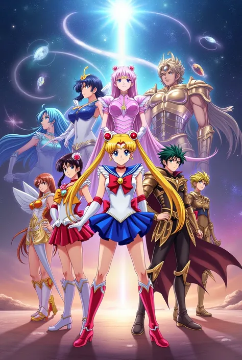 Sailor Moon and Seiya Knights of the Zodiac