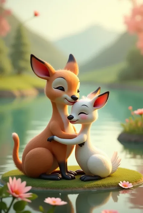 3D animal couple Yeh ek romantic love story ke liye character outline ho sakti hai: