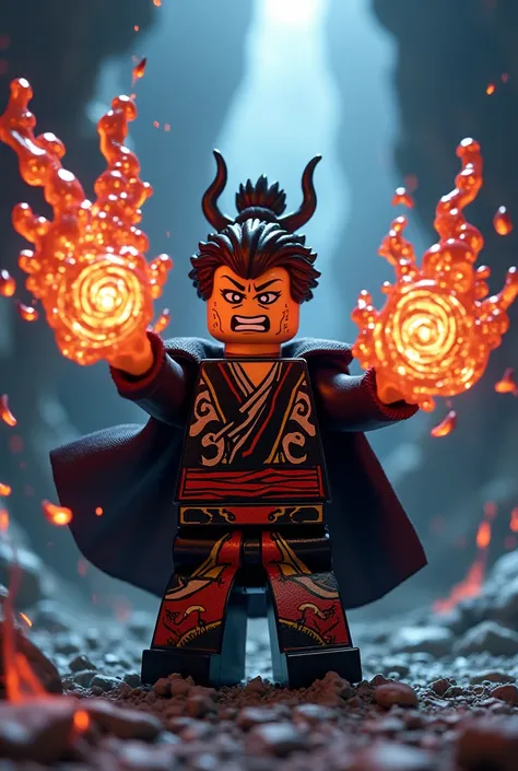 A lego of jujutsu kaisens sukuna doing domain expansion