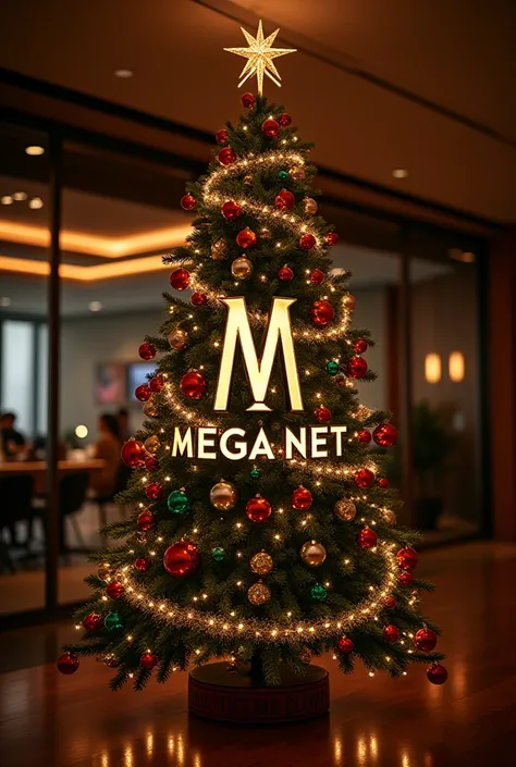 So the Christmas tree and this is the logo of the company Mega Net