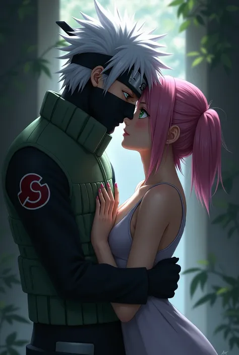 Kakashi with Sakura both desiring each other