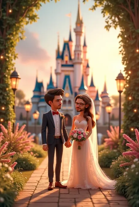 Create a DISNEY WEDDING image, starting from this photo  