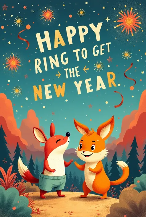 Make a postcard to wish good wishes this coming year 