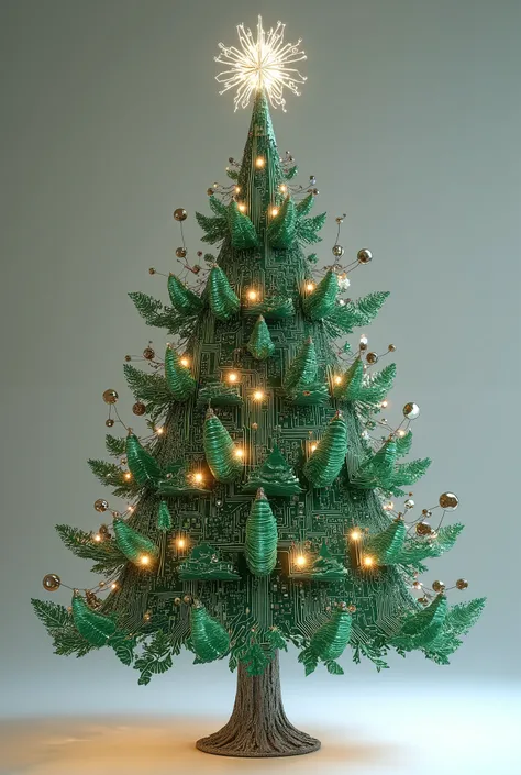 circuit paths style，Christmas tree