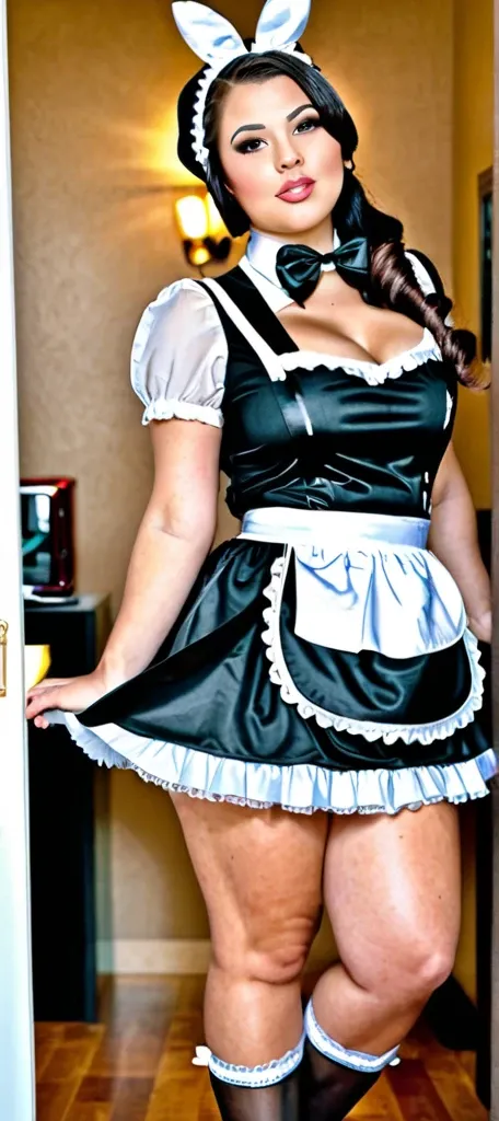 curvy thick bodies, french maid outfits