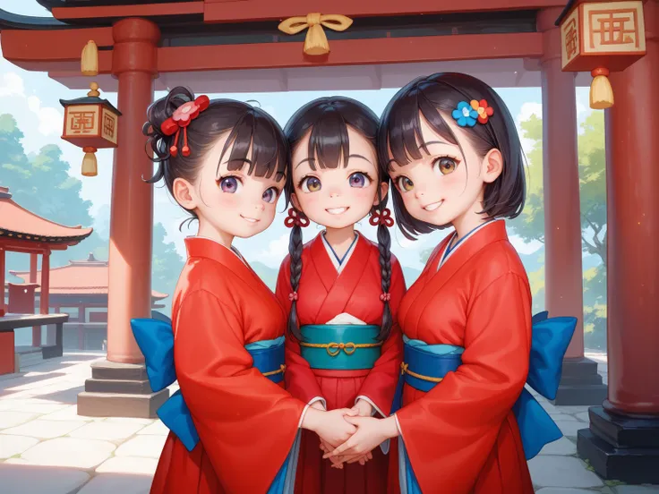  Exact Anatomy,s greatest masterpiece、 top quality , Super high resolution, super realistic, anime style,smile,｛ black hair,幼気なYoung girl,幼気なinfant,A young girl, Innocent Face ,,Young girl,(big breasts loli:1.1),Young face,Girl,(loli:1.1), cute,minimum, ve...