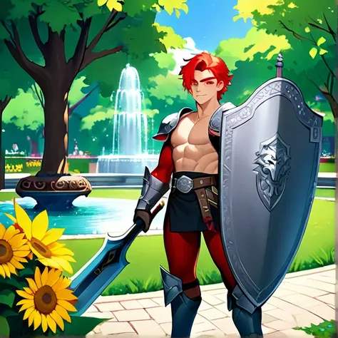 Masterpiece, HD, high resolution, high quality, best quality, super detailed. Solo character alone, multiple views. Fantasy art.
{{(A 20-years-old male-barbarian-red-haired-youngman:(appearance: fair skin. purple-eyes with black-pupils. scarlet-red-short-h...