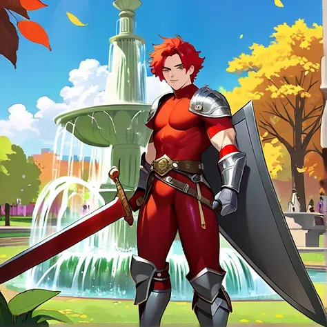 Masterpiece, HD, high resolution, high quality, best quality, super detailed. Solo character alone, multiple views. Fantasy art.
{{(A 20-years-old male-barbarian-red-haired-youngman:(appearance: fair skin. purple-eyes with black-pupils. scarlet-red-short-h...