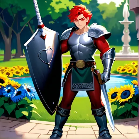 Masterpiece, HD, high resolution, high quality, best quality, super detailed. Solo character alone, multiple views. Fantasy art.
{{(A 20-years-old male-barbarian-red-haired-youngman:(appearance: fair skin. purple-eyes with black-pupils. scarlet-red-short-h...