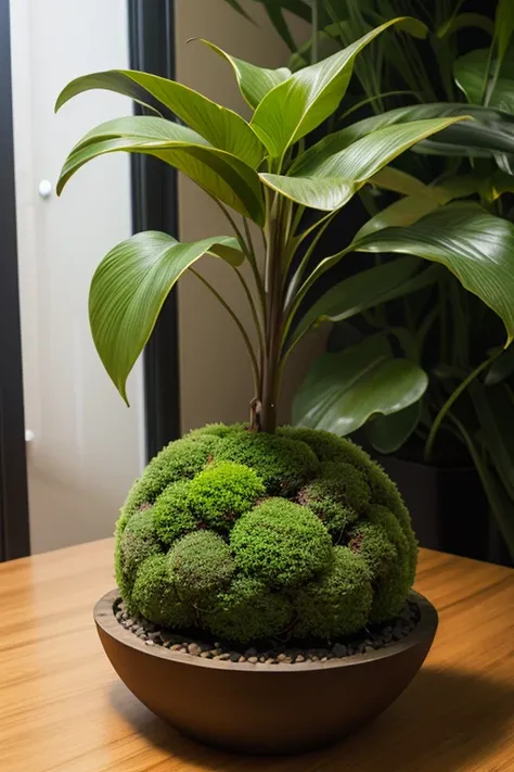 woman, kokedama