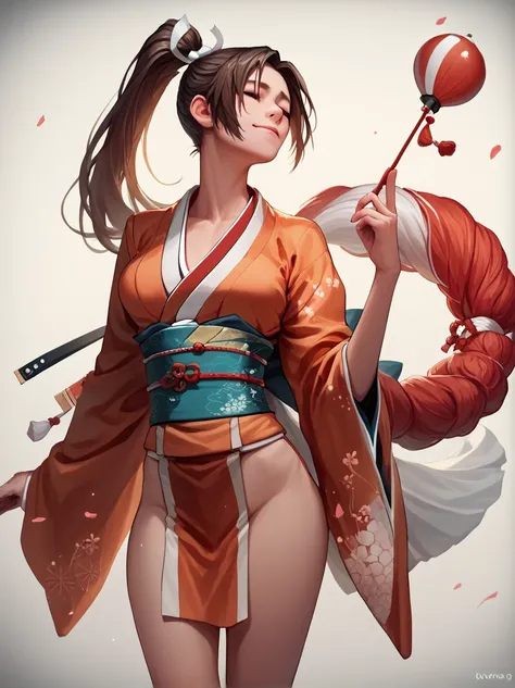 Shiranui_May, of_king_of_Warrior, Standing breakscore    _9,  score_8_wonderful,  score_7_wonderful,  score_6_wonderful,  score_5_wonderful,  score_4_wonderful、 Happy New Year 、(((Im wearing a kimono :1.3)))