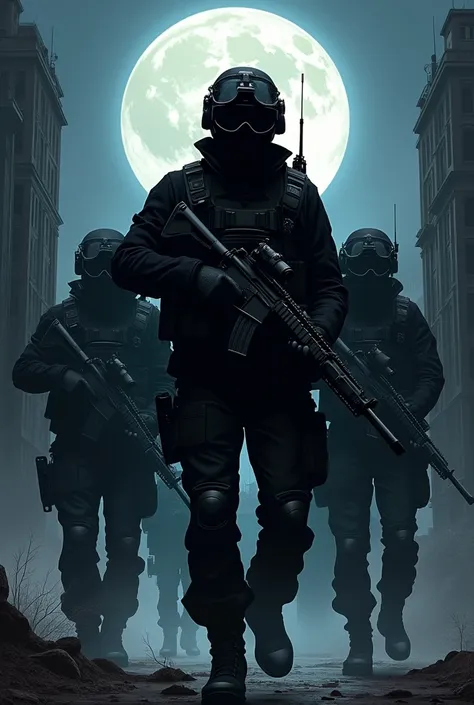 Create a cover for the battalion called the Midnight Shadow Battalion.
