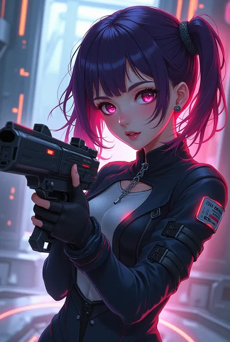 Anime girl with Sscar gun