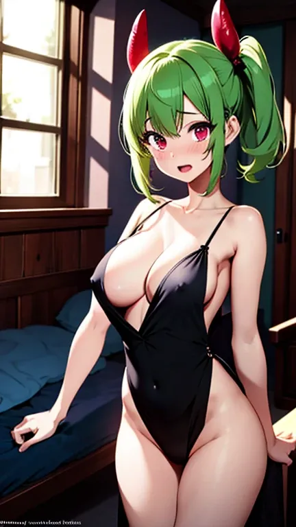 nsfw,masterpiece,best quality,insanely detailed,8k cg,
(upper body:1.3),(from front:1.3),(turn the body forward:1.3),
(1girl),((arms behind back:1.3)),(standing),
break,
(light green hair:1.3),
break,
(blush:1.2),shy,(ecstasy face:1.2),(trembling:1.2),(ope...