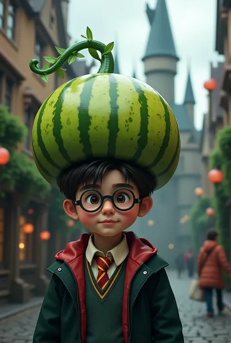  Help me put Harry Potter on a Melon headgear or hat，Be pretty，Theres a magic school atmosphere ，HD HD 