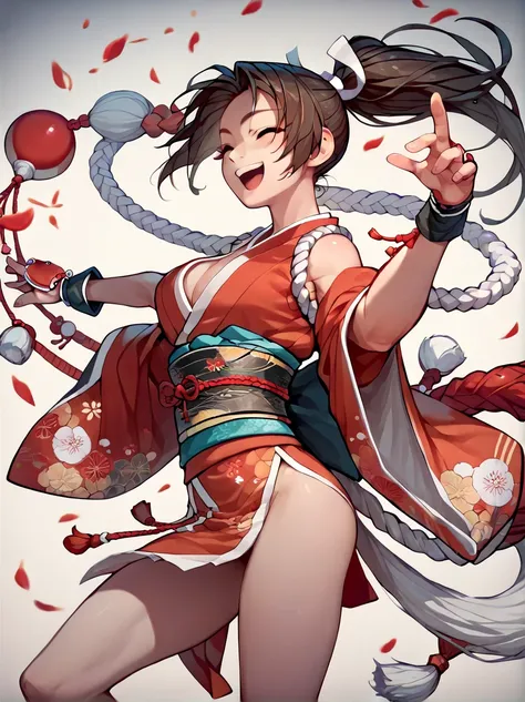 Shiranui_May, of_king_of_Warrior, Standing breakscore    _9,  score_8_wonderful,  score_7_wonderful,  score_6_wonderful,  score_5_wonderful,  score_4_wonderful、(((Im wearing a kimono :1.3)))、(( Happy New Year ))