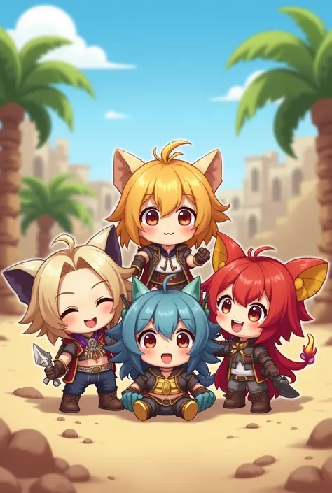 Generate chibi anime-style emojis of morroc character of ragnarok mobile game