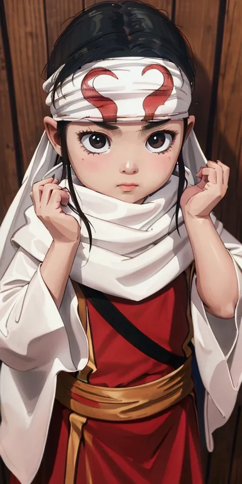 (((1 child))) standing、 cowl headband on forehead masterpiece, accurate, textured skin, super detail, high details, high quality, best quality, highres, 16k  