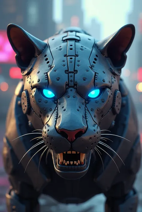 Head of an 80s transformer shaped like a panther 