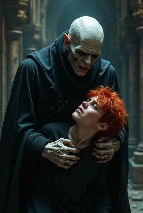 Voldemort grabs Ron Weasleys neck