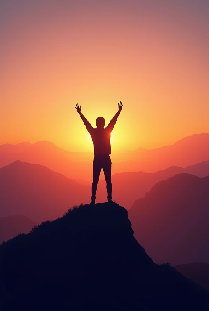 **Prompt for a Motivational Channel Image:**  
"An inspiring image featuring a determined individual standing at the edge of a mountain peak at sunrise, overlooking a vast, breathtaking landscape. The sky is painted in shades of orange, pink, and purple, s...