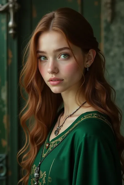 pretty slytherin girl with brown hair 