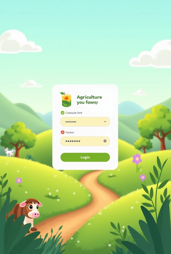 Agriculture learning app login page image