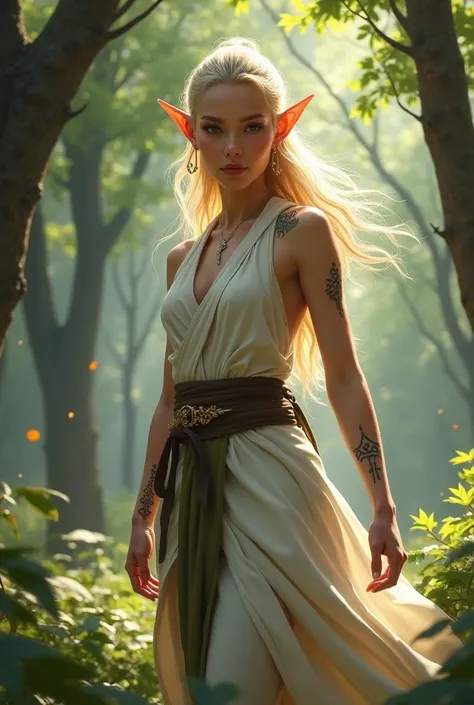 rpg female monk　Blonde　Elf