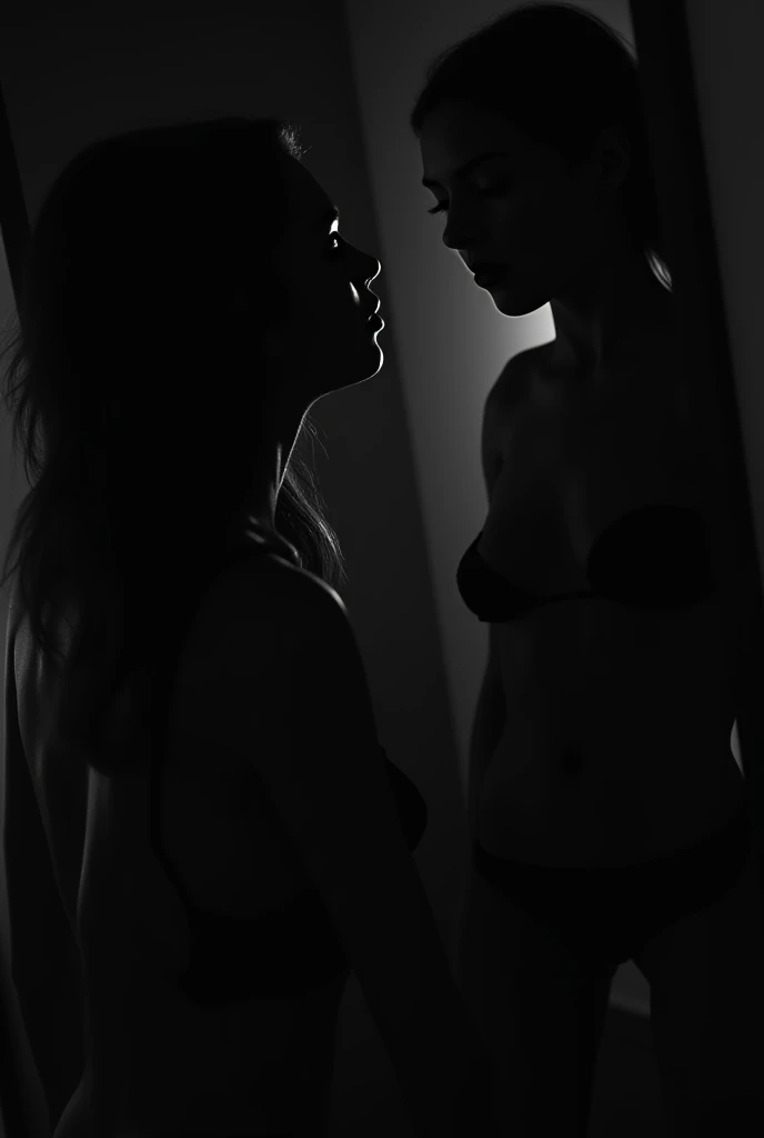 A sexy mirror picture of me in black and white 