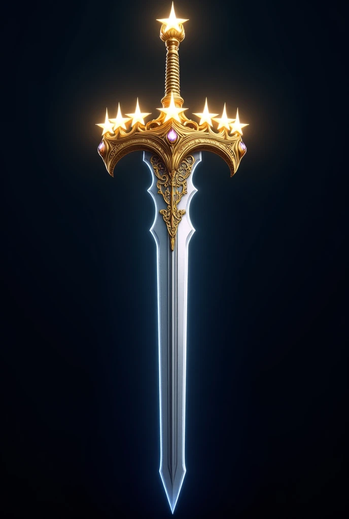 create a sword, let the sword have a crown, and let the crown have 7 stars