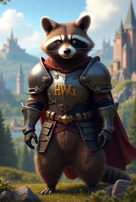 General Raccoon in armor with HWG written on it