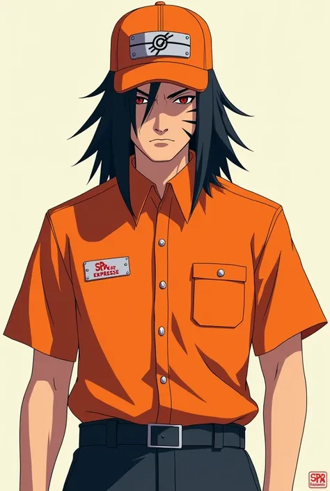 Madara uchiha Courier spx express shirt orange