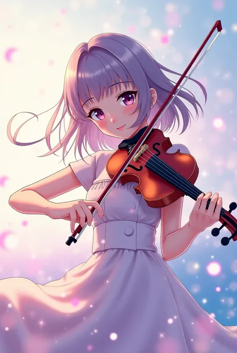 Anime playing violin 