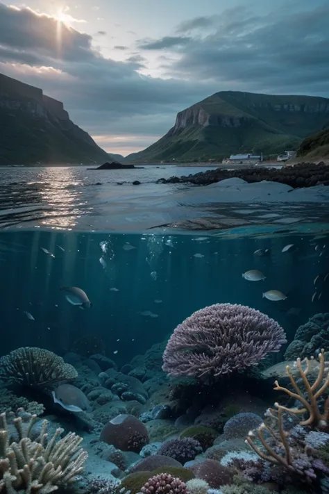 Marine ecosystems thrived with abundant algae and seaweeds, forming the base of the marine food chain and supporting an explosion of marine life. of juarrasic time period