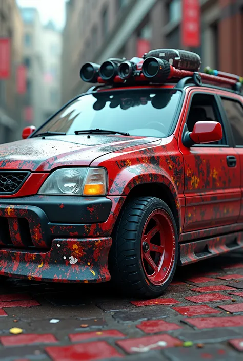 honda crv 2000 decorated in wild  style